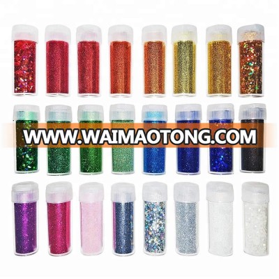 24pk craft glitter set for kids face nail eye art